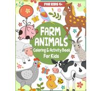 Farm Animals Coloring & Activity Book: 30 Coloring Pages with Fun Facts & 20 Activities