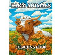 Farm Animals Coloring Book: 50 Charming Designs for Kids and Animal Lovers