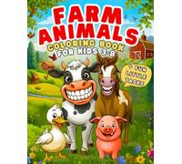 Farm Animals Coloring Book for Kids 3-8: Interactive Activity Book for Boys and Girls with Happy Cows, Horses, Pigs and More | Engaging Questions and Bold Outlines for Fun Early Learning