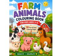 Farm Animals Coloring Book for Kids Ages 3-6: Fun and Easy Coloring Pages Featuring Cows, Horses, Pigs, Chickens, Sheep, Goats, Ducks, Barn Animals, and More for Toddlers and Preschoolers