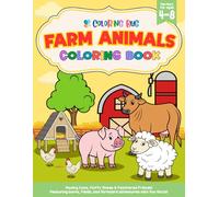 Farm Animals Coloring Book for Kids Ages 4-8: 52 Bold, Cute & Educational Designs