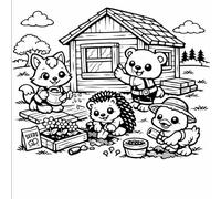 Farm Animals Coloring Book for Kids Ages 4-8: Fun and Easy Farm Life Scenes