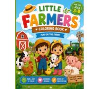 Farm Animals Coloring Book for Kids: Cute Cows, Pigs, Chickens, Tractors and Barnyard Scenes to Color - Plus 10 Farm-Themed Word Search Puzzles, Writing Practice Lines and Free Drawing Pages