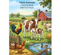 Farm Animals Coloring Book with Fun Facts