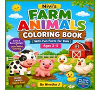 Farm Animals Coloring Book: With Fun Facts for Kids