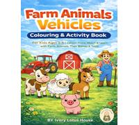 Farm Animals Colouring & Activity Book: For Kids Ages 3-5 | Colour, Trace, Match & Learn with Farm Animals, Their Babies & Tools