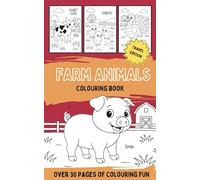 Farm Animals Colouring Book Travel Edition: A black and white pocket sized activity book filled with cows, pigs, sheep and more