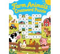Farm Animals Crossword Puzzle Book: Perfect Gift for any Occasion