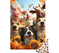 Farm Animals Fun Countryside 1000 Piece Jigsaw Puzzle for Adults Paper Educational Farm Animal Puzzle Home Decor Gift 70x50cm/1000pcs