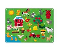 Farm Animals Fuzzy - Set storyboard in feltro, con 33 Farmhouse Motto Storytelling, da appendere, per insegnare in feltro, apprendimento precoce, giocattolo interattivo, regalo di compleanno per