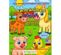Farm Animals / Nutztiere: Learn English and German with Fun Coloring Pages for Children