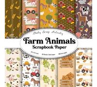 Farm Animals Scrapbook Paper: Sheep, Cow, Horse, Pumpkin, Chickens And more! Scrapbooking Paper, Double Sided Decorative Craft Paper For Gift ... Collage, Mixed Media (Farm Tractor Pattern)