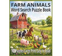 Farm Animals Word Search Puzzle Book: 100Puzzles Large Print Easy to Read