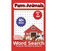 Farm Animals Word Search Puzzle Book: 50+ Fun Word Search Puzzles Featuring Cows, Chickens, Pigs, and More