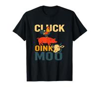Farm Cluck Oink Moo Animale Suono Umorismo Divertente Contadino Maglietta