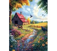 Farm Cottage Rompicapo 500 Pezzi Per Regalo Di Battesimo Cartone Spesso Per Bambini Wild Animals Fantasy Animal Tema Baby Per Attività Educativa Con Confezione Regalo Da Passatempo 500 PCS