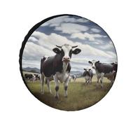 Farm Cow Pictures - Copertura per pneumatici di ricambio resistente alle intemperie, diametro dei pneumatici da 24 a 36 pollici, universale impermeabile per rimorchi, camion