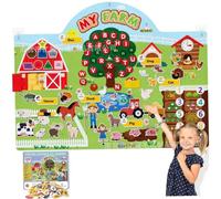 Farm Felt Story Board Set 32 x 27 Brive Farm Animals Felt Board per i più Piccoli Giocattoli per la Parete educativa per la narrazione per la narrazione di attività per Bambini Indoor, Giocattoli,