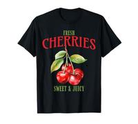 Farm Fresh Cherries Farmer Market Cherry Lover Women Girls Maglietta