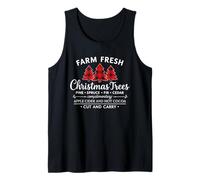 Farm Fresh Christmas Trees Plaid Tree Rustic Farmhouse Xmas Canotta