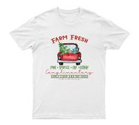 Farm Fresh Christmas Trees T-Shirt Unisex Retrò Divertente Donna Vintage...