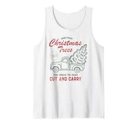 Farm Fresh Christmas Trees Vintage Truck Holiday Pine Inverno Canotta
