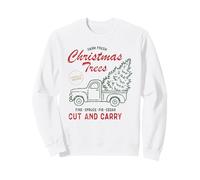 Farm Fresh Christmas Trees Vintage Truck Holiday Pine Inverno Felpa