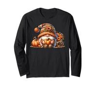 Farm Fresh Pumpkin GNOME for Women Kids Cute Pumpkin Fall Maglia a Manica