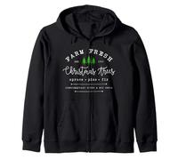 Farm Fresh Xmas Tree, Pine Retro Vintage Graphic Christmas Felpa con Cappuccio