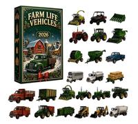Farm Life Vehicles Advent Calendars, 24 Days 2D Acrylic Christmas Ornament