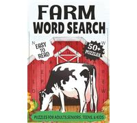 Farm Life Word Search Puzzle Book: Word Searches with Easy to Read Print about Farms, Farm animals, Nature and More | 6x9 Inches, 110 pages | 50+ ... for Vacations, Holidays, and Relaxing Time