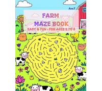 Farm Maze Book: 25 Easy & Fun Mazes : For ages 2 to 6