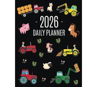 Farm Planner 2026: Cool Daily Agenda for 2026 | Scheduler With Tractors & Funny Farm Animals (12 Months) | Organizer with Cow, Sheep, Horse, Pig, Llama, Flowers