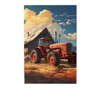 Farm Red Tractor Picture puzzle. Puzzle in legno per adulti e bambini, decorazioni impegnative puzzle