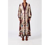 FARM RIO Abito chemisier lungo Millena in cotone con stampa paisley XS Bianco