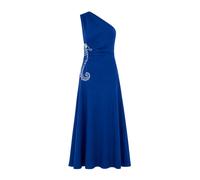 FARM Rio - Abito Maxi Monospalla con Ricamo di Cavallucci Marini - - Dresses - Donna - Blu - M