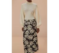 FARM Rio Black Bossa Banana Low Waisted Maxi Skirt Taglia: L | Maxi gonne Outlet | Donna