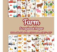 Farm Scrapbook Paper: Farm Animals Scrapbook Paper | 10 Designs | 20 Double Sided Non Perforated Decorative Paper Craft For Craft Projects, Card ... Mixed Media Art and Junk Journaling | Vol. 1