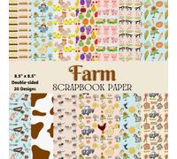 Farm Scrapbook Paper: Farm Themed Scrapbooking Paper | With Fram Produce, Pigs, Cows, Chicken, Horses, Working Tools and More | Craft Paper Pad ... Origami, Junk Journals, Card Making, Collage