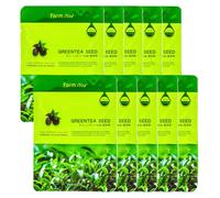Farm Stay - Visible Difference Mask Sheet - Green Tea Seed - 1pc (10ea) Set