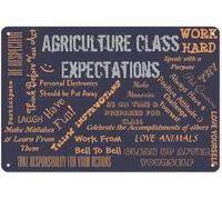 Farm Teacher Classroom Expectations Metal Sign 8 X 12
