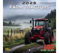 Farm Tractors 2026 Calendar: Working tractors across peaceful rural scenes