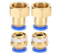 Farm Water Level Controller Joint 2 Sets | Sturdy Copper Connector Ensures Dependable Livestock Watering | Reusable Pipe Joint for Pig/Sheep/Cattle | Easy to Maintain, Set of 4