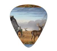 Farm With Deer - Plettri per chitarra, 12 pezzi, per ukulele basso, accessori