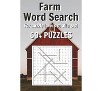 Farm Word Search Puzzle Book: Word Searches with Easy-to-Read Print about Animals, Crops, Tractors, and More | 6x9 inches, 132 pages | 60+ puzzles … Gift for Vacations, Holidays, or Free Time