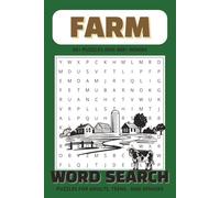 Farm Word Search Puzzle Book: Word Searches with Easy to Read Print about Farm, Farming, Farm Animals and More | 6x9 inches, 110 pages | 50+ Puzzles, Gift for Vacations, Holidays and Free Times
