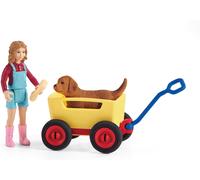 Farm World 42543 Giocattolo Figura Carro Con Cucciolo Schleich 73168