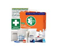 FARMA1 Cassetta pronto soccorso COMPLETA DI CARTELLO PRIMO SOCCORSO conforme DM