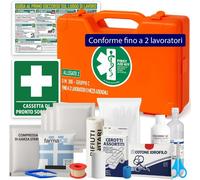 FARMA3 Cassetta Pronto Soccorso COMPLETA DI CARTELLO PRIMO SOCCORSO Conforme DM