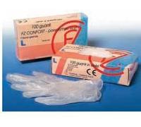 Farmac Zabban Guanti in vinile Confort misura M antiaderenti biocompatibili senza polvere 100 pz